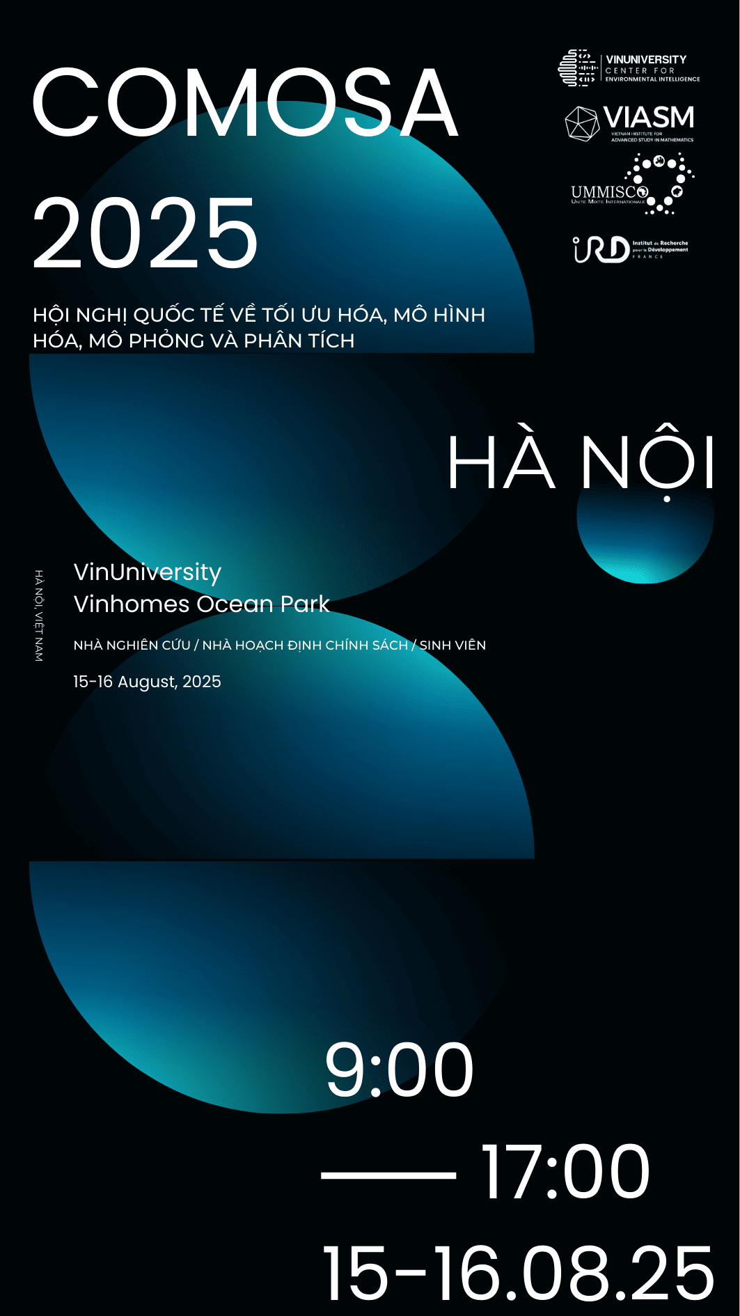 COMOSA 2025: Hội thảo Quốc tế về Tối ưu hóa, Mô hình hóa, Mô phỏng và Phân tích dữ liệu
